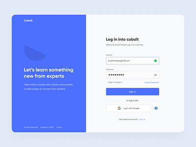 Log in Screen by Sharath on Dribbble