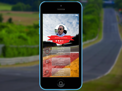 The Ring Master app car clarkson design gamification gear ios iphone top track ui ux