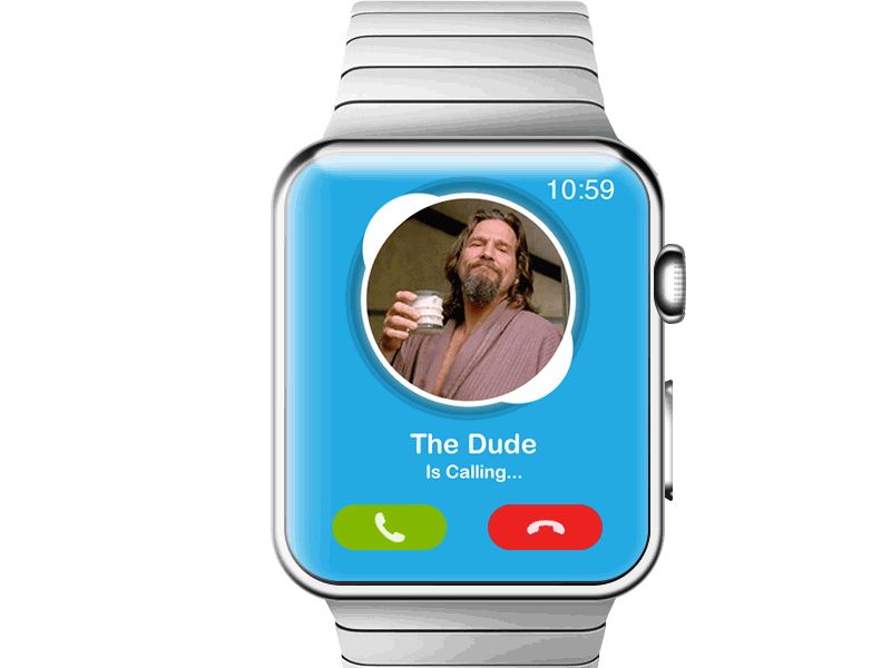 Skype for Apple Watch Concept animation apple concept dude iwatch skype watch