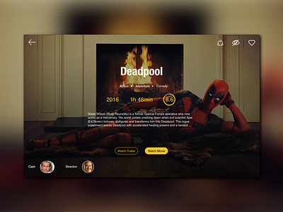 Movie Streaming concept app concept deadpool movie streaming video