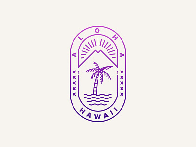 Aloha From Hawaii aloha hawaii hawaiian illustration island logo monoline tropical