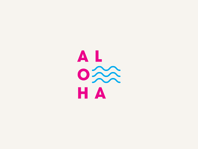 Waves of Aloha aloha branding design hang loose hawaii hawaiian island logo shaka tropical tshirt tshirt graphics typography