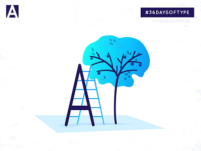 Typography Experiment - A 36daysoftype 36daysoftype a art designchallenge designinspiration illustration ilustree ladder type typeform typo typographic typography design