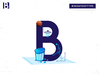 Letter B 36dayoftype 36days 2 36daysoftype a 36daysoftype b art basketball design everydayobjects graphics illustration slamdunk sports type challenge typo typographydesign visualcommunication