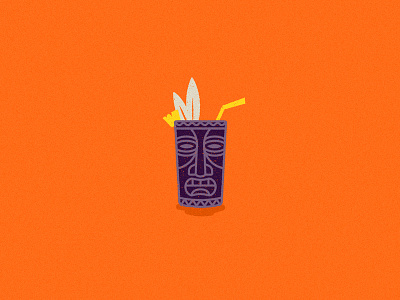 Tiki Drink cocktail midcentuy orange tiki tikidrink vintage