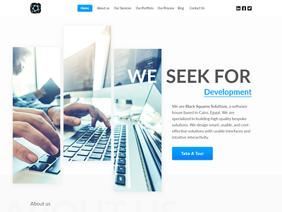 Black squares solutions website redesign