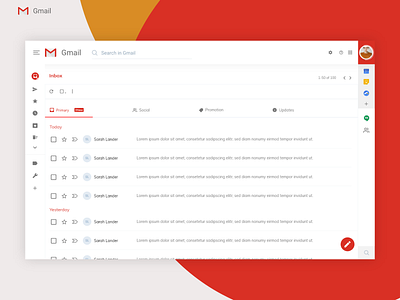 Gmail Redesign web template