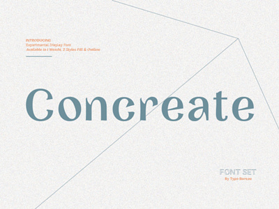 Concreate - Sans / Display Font branding design logo sans serif font type typography