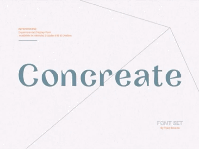 Concreate - display font brochure design display fonts headline magazine title typography