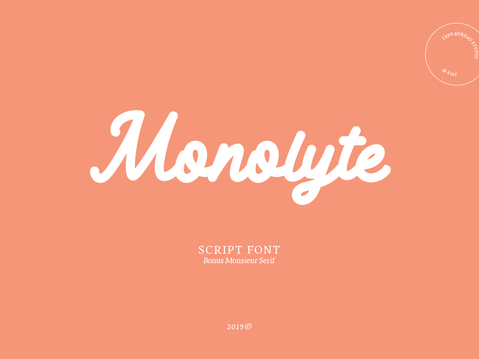 Monolyte script font by Typo Bureau on Dribbble