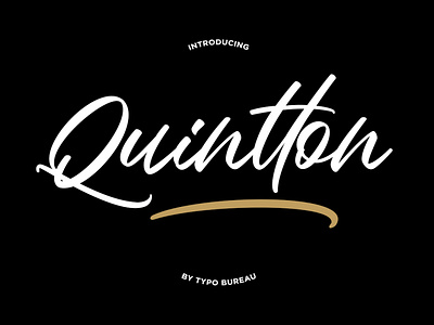 Quintton - script font