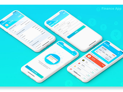 Finance App design illustration ios micro interactions minimal motion ui vector