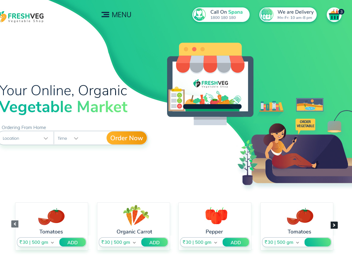 Organic Vegetables Online Order by Pawan Kumar on Dribbble