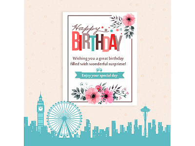 office birthday email  design