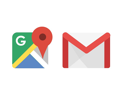 Google Maps & Gmail logo branding branding design dribble gmail google maps graphic design illustration logo logo design ui vector