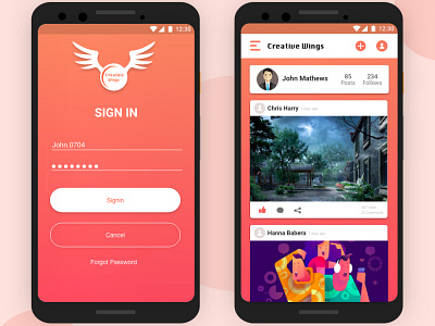 Creative Wings - Photo sharing social media app