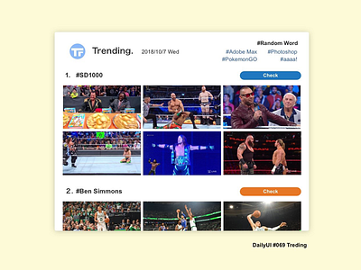 DailyUI #069 Trending