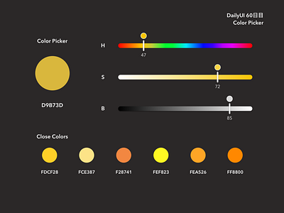 DailyUI #60 Color Picker