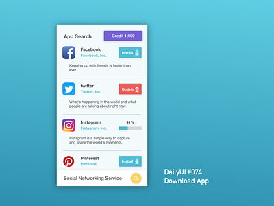 DailyUI #074 Download App app dailyui sketch ui