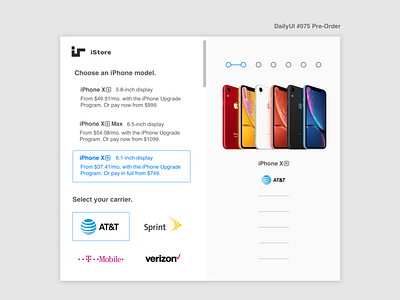 DailyUI #075 Pre-Order dailyui sketch ui web