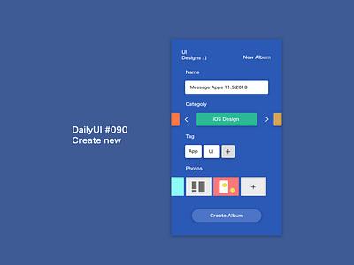 DailyUI #090 Create new app dailyui sketch ui