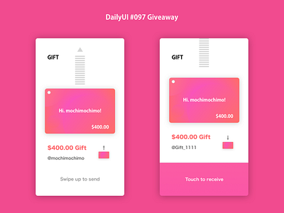 DailyUI #097 Giveaway