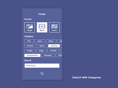 DailyUI #099 Categories