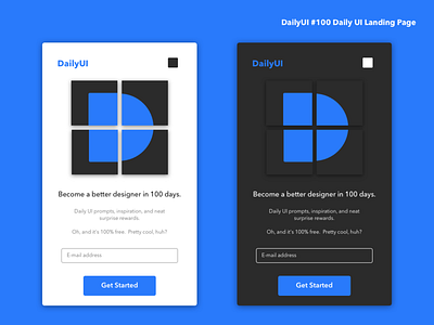 DailyUI #100 Daily UI Landing Page dailyui sketch ui web