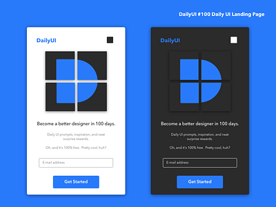 DailyUI #100 Daily UI Landing Page