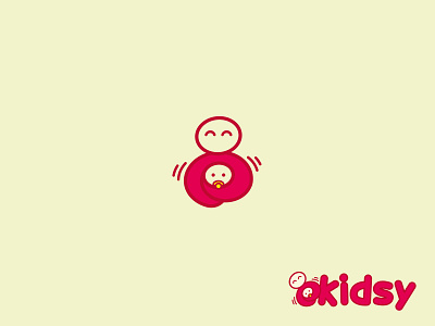 Logo for eKidsy App app branding child children design father hug kid kids letter logo mother vector