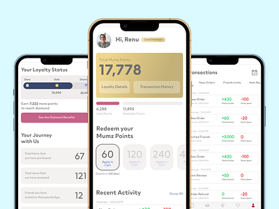 Loyalty Program App UI cards loyalty rewards ui ui ux design ux