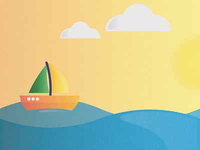 Boat art boat color design follow grain graphic illustration illustrator simple simpledesign student sunset swedish texture vector vectorart