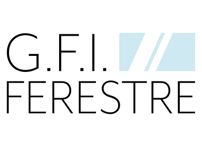 G.F.I. clean easy icon logo simple symbol window