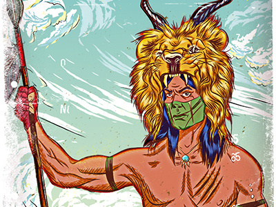 Swift Spear Colour aboriginal canadian superhero comics illustration illustrator line work sketch swift spear