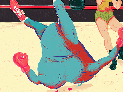 Punch Drunk Love II boxers boxing female girl heart illustration illustrator photoshop retro vector vector
