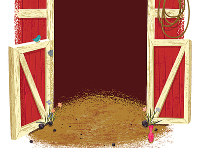 Some background work for a new project :) barn birds digital illustration illustrator photoshop red retro vector