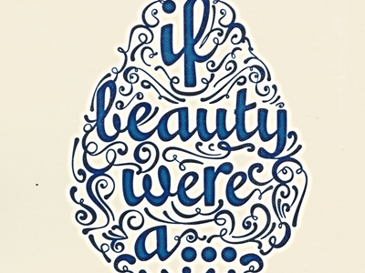 If Beauty Were canvas print illustration illustrator photoshop typography