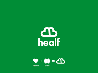 Healf | Healthy restaurant | 1/3 brain brand identity brand identity design branding branding design design green healthy hearth icon idea logo logo design restaurant typography