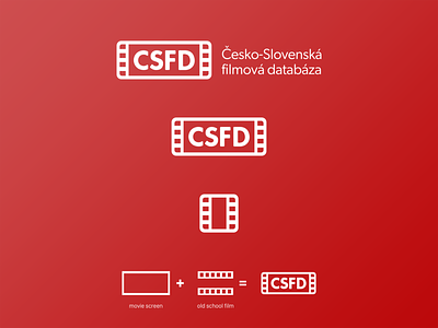 csfd.cz logo redesign | 2/4 brand identity brand identity design branding branding design design design art icon idea logo logo design movies red redesign refresh resposnive white