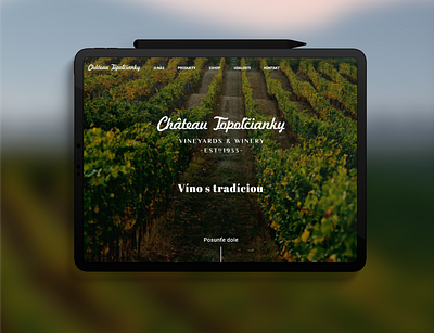 Château Topoľčianky | web redesign concept | 1/2 brand concept design landing landing page landingpage redesign ui uidesgin ux uxdesign web web design web designer webdesign wine winery