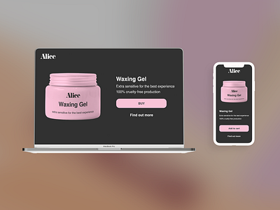 Alice | Waxing brand | web design #2 brand brand identity branding branding design design feminite identity logo ui ui design ux ux design web web design web designer