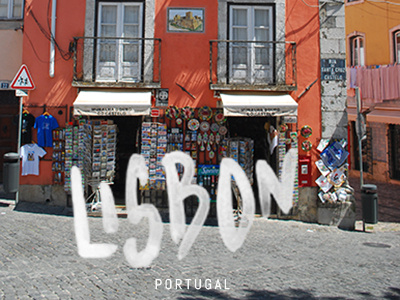 Lisbon Watercolour photography travel typography watercolour