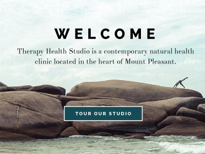 Welcome Page health studio home page intro massage therapy responsive studio web design website welcome yoga yvr