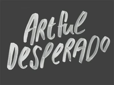 Final Artful Desperado Logo artful blog branding custom lettering logo type watercolour wordmark