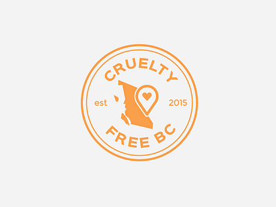 Discarded Cruelty Free BC Logo animals british columbia coin concept cosmetics cruelty cruelty free local logo non profit seal stamp