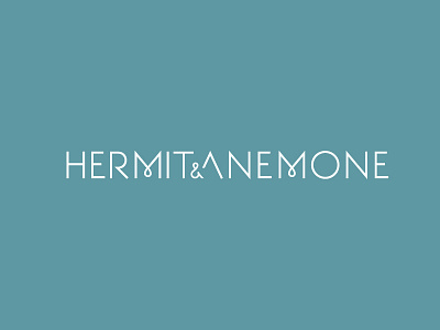 Hermit & Anemone Discarded Logo Design concept contemporary design fashion logo minimal modern sans serif simple type wordmark