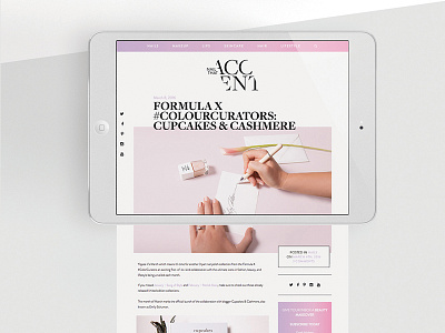 Editorial Blog Design For Nail That Accent beauty beauty blog blog blogger branding design website editorial editorial design elegant magazine serif web design