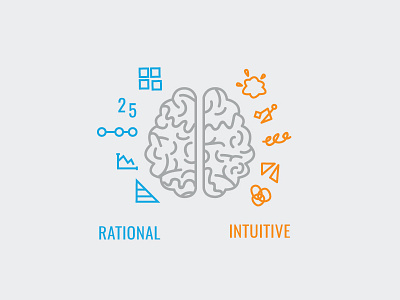 Left Brain vs Right Brain blog brain emotional marketing emotions happy illustration intuitive left brain marketing rational right brain