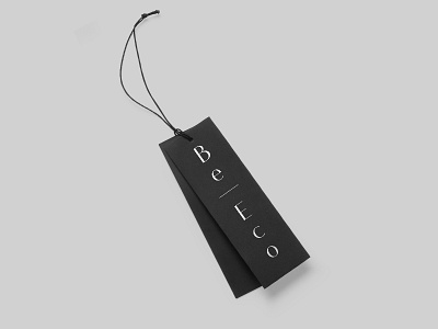 BeEco Clothing Hang Tags branding elegant fashion hang tag logo packaging print design sans serif tag wordmark