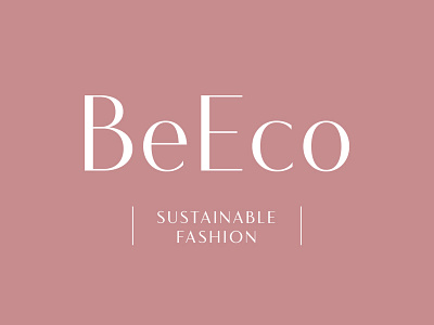 BeEco Sustainable Fashion Logo branding elegant fashion logo print design rose sans serif sustainable fashion wordmark